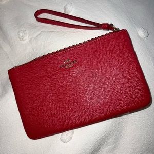 red coach wristlet